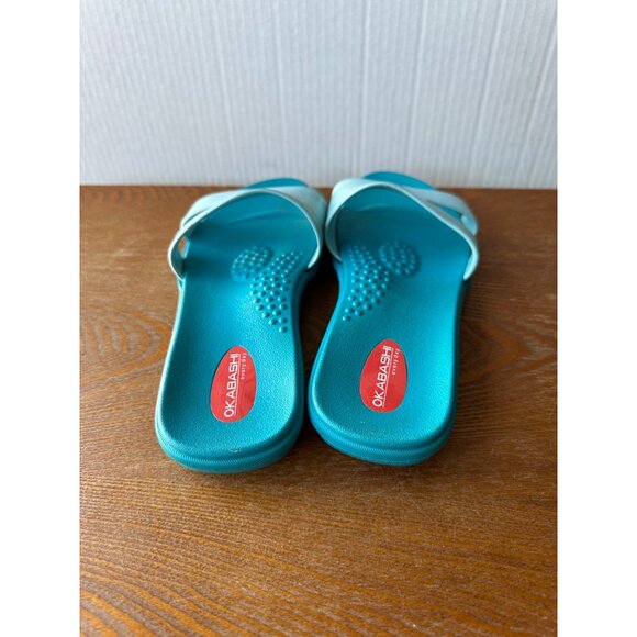 Women's Okabashi Slip On Slides Blue Size S Sku 2942 - Picture 3 of 6